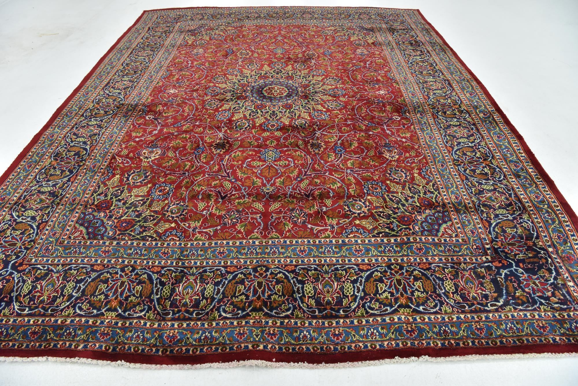9' 9 x 12' 9 Hand Knotted Kashmar Persian Wool Rug