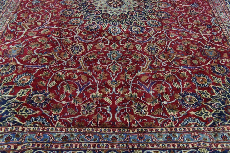 Detail image of 9' 3 x 12' 2 Hand Knotted Kashmar Persian Wool Rug