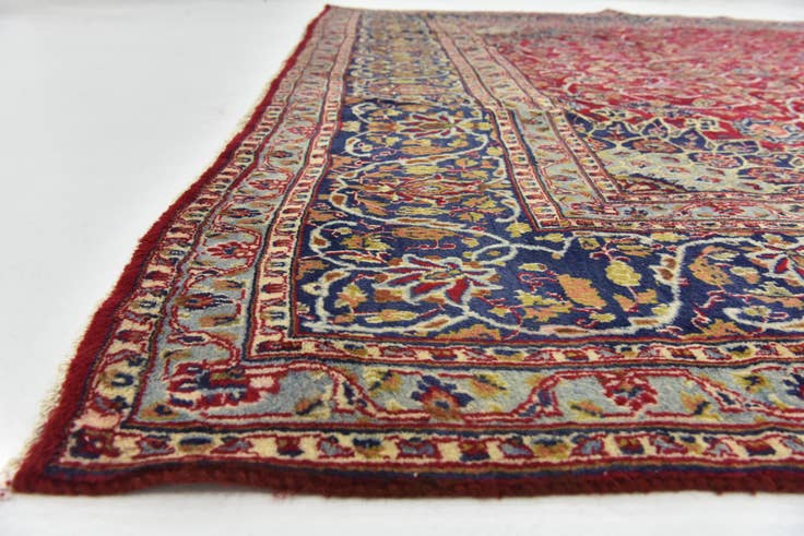 Detail image of 9' 3 x 12' 2 Hand Knotted Kashmar Persian Wool Rug