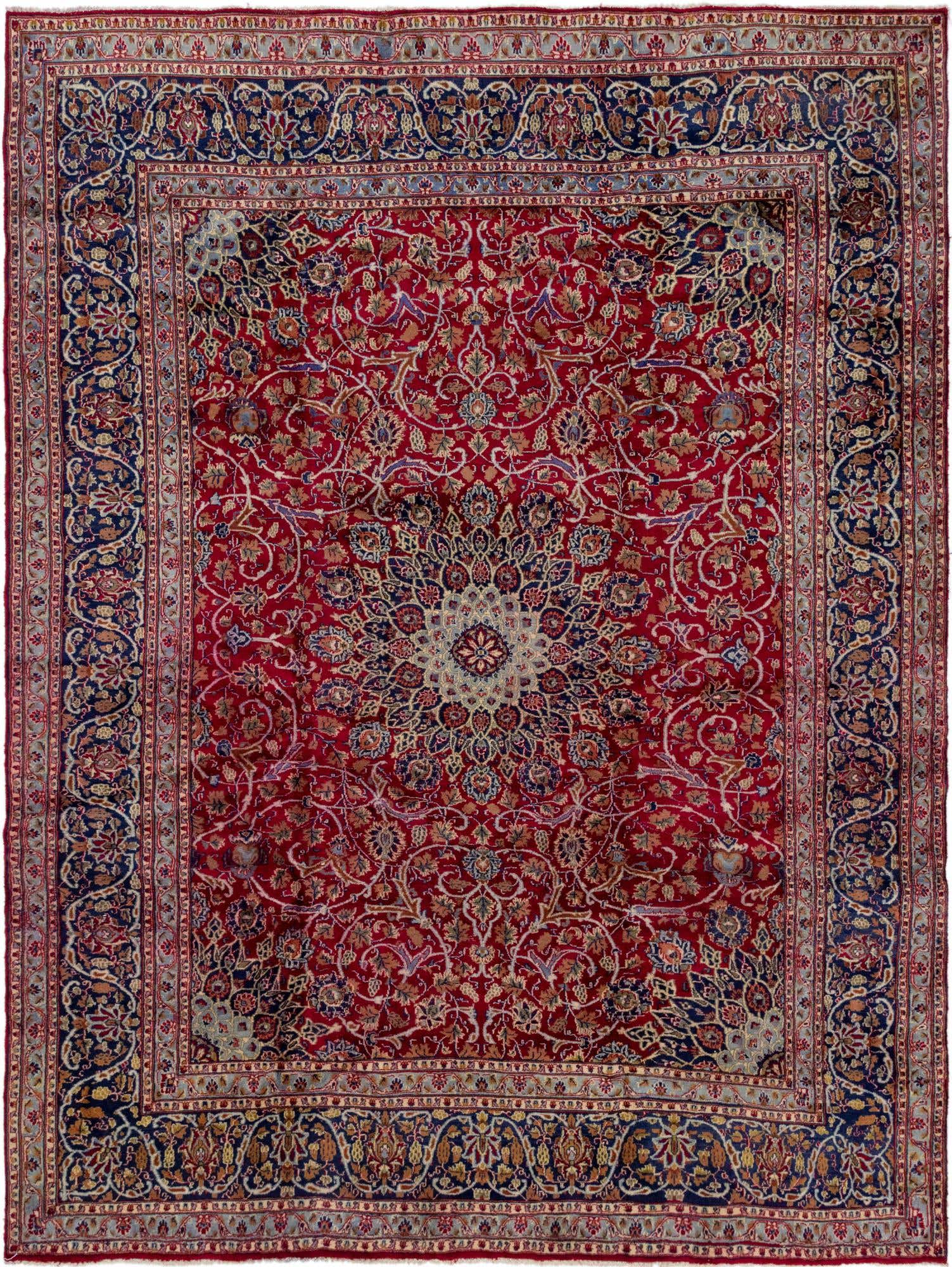 9' 3 x 12' 2 Hand Knotted Kashmar Persian Wool Rug