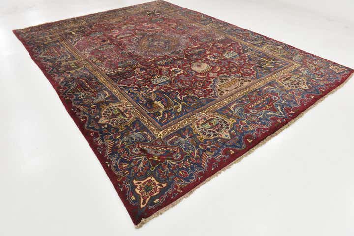 9' 9 x 12' 9 Hand Knotted Kashmar Persian Wool Rug