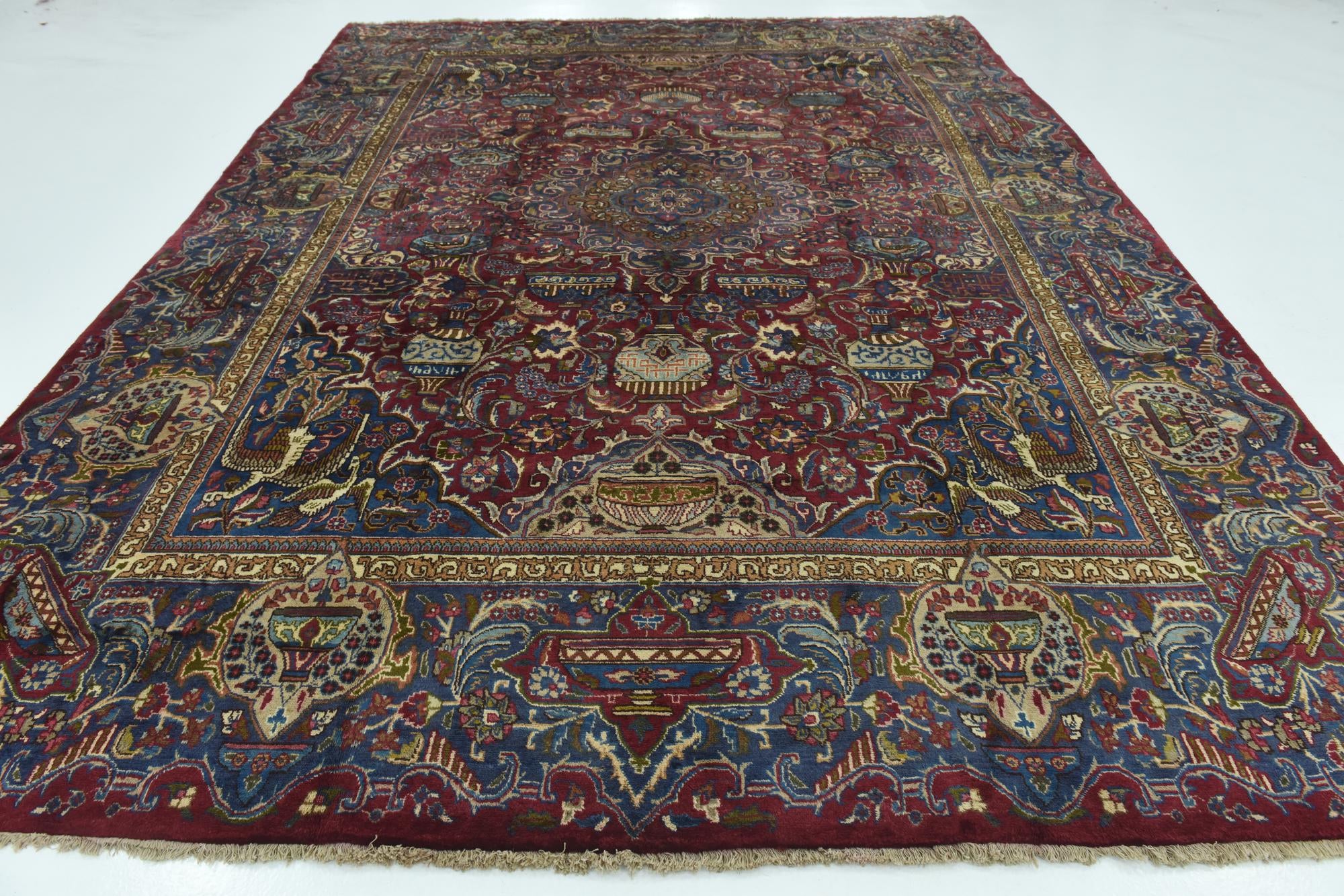9' 9 x 12' 9 Hand Knotted Kashmar Persian Wool Rug