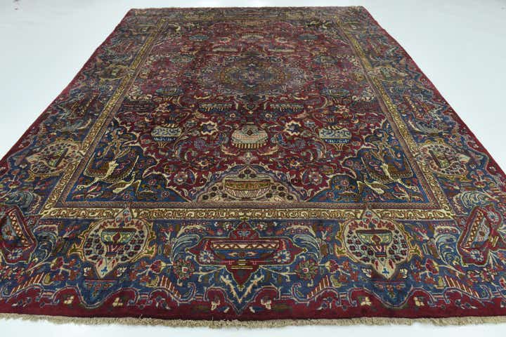 9' 9 x 12' 9 Hand Knotted Kashmar Persian Wool Rug