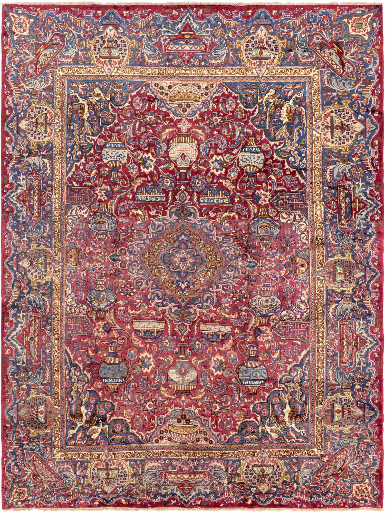 9' 9 x 12' 9 Hand Knotted Kashmar Persian Wool Rug