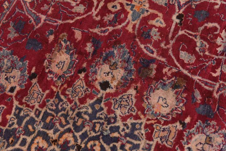 6' 10 x 9' 6 Hand Knotted Kashmar Persian Wool Rug