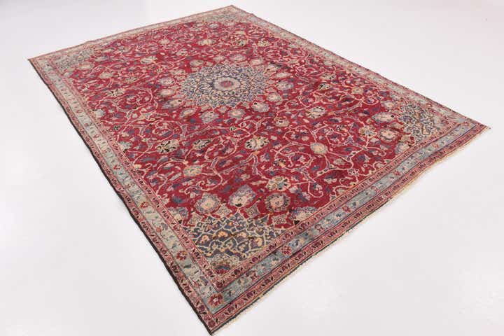 6' 10 x 9' 6 Hand Knotted Kashmar Persian Wool Rug