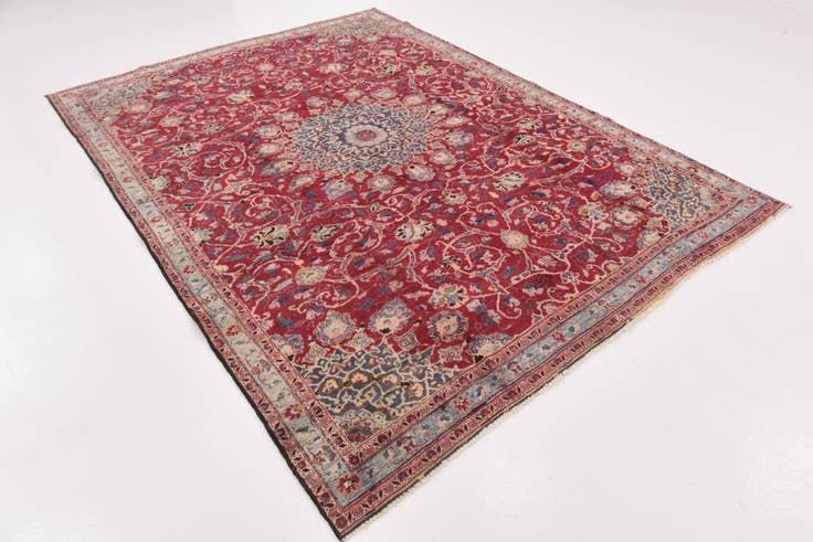 Detail image of 6' 10 x 9' 6 Hand Knotted Kashmar Persian Wool Rug