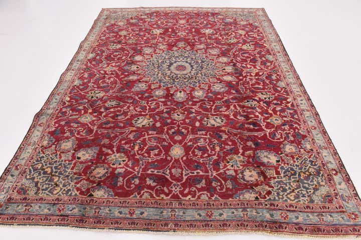 6' 10 x 9' 6 Hand Knotted Kashmar Persian Wool Rug