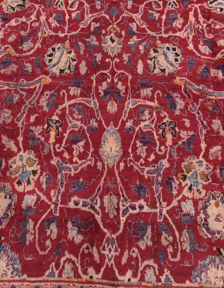 Detail image of 6' 10 x 9' 6 Hand Knotted Kashmar Persian Wool Rug