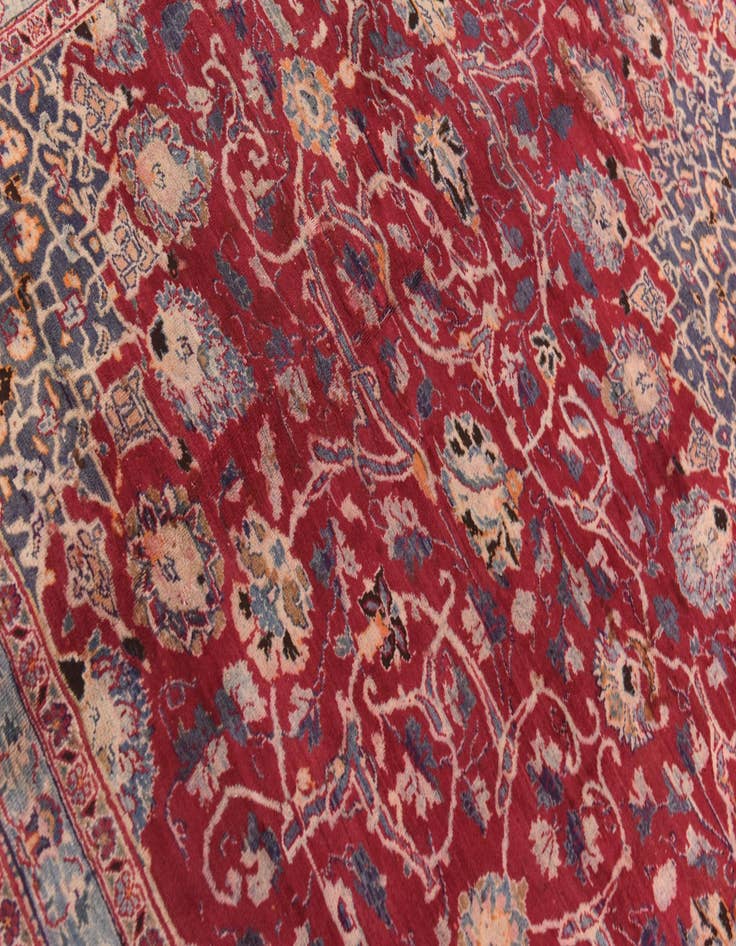 Detail image of 6' 10 x 9' 6 Hand Knotted Kashmar Persian Wool Rug