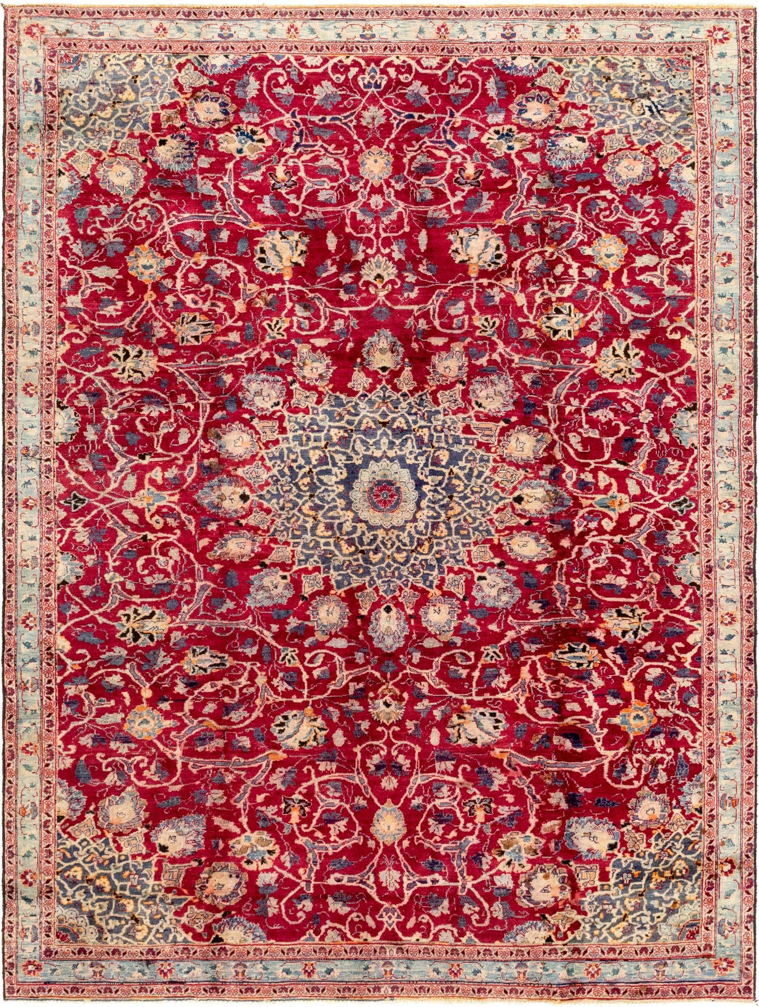 6' 10 x 9' 6 Hand Knotted Kashmar Persian Wool Rug