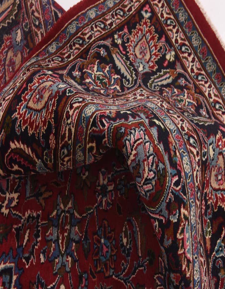 Detail image of 9' 9 x 12' 5  Hand Knotted Kashmar Persian Wool Rug