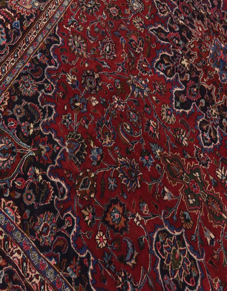 Detail image of 9' 9 x 12' 5  Hand Knotted Kashmar Persian Wool Rug