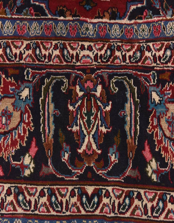 Detail image of 9' 9 x 12' 5  Hand Knotted Kashmar Persian Wool Rug