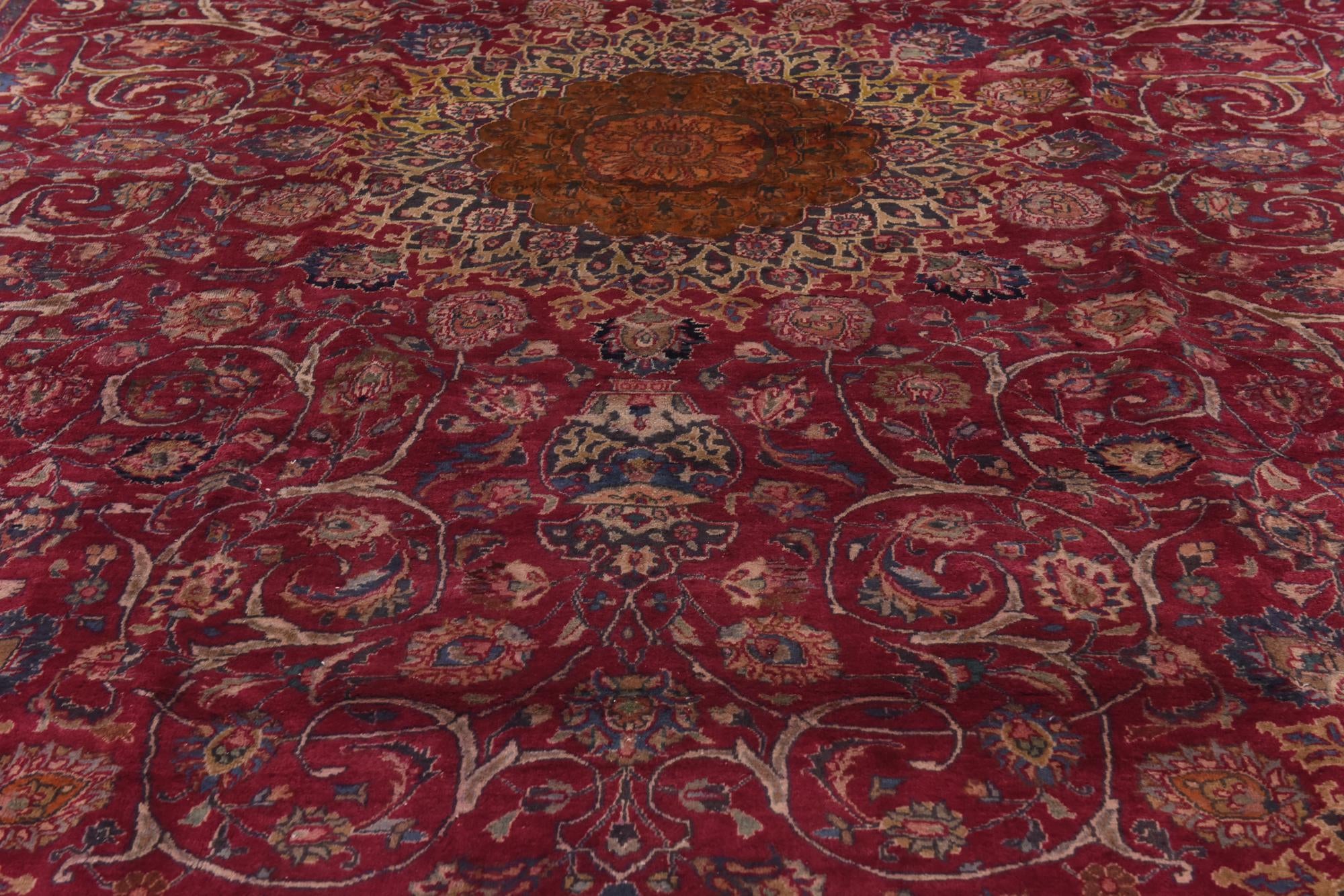 9' 9 x 12' 10 Hand Knotted Kashmar Persian Wool Rug
