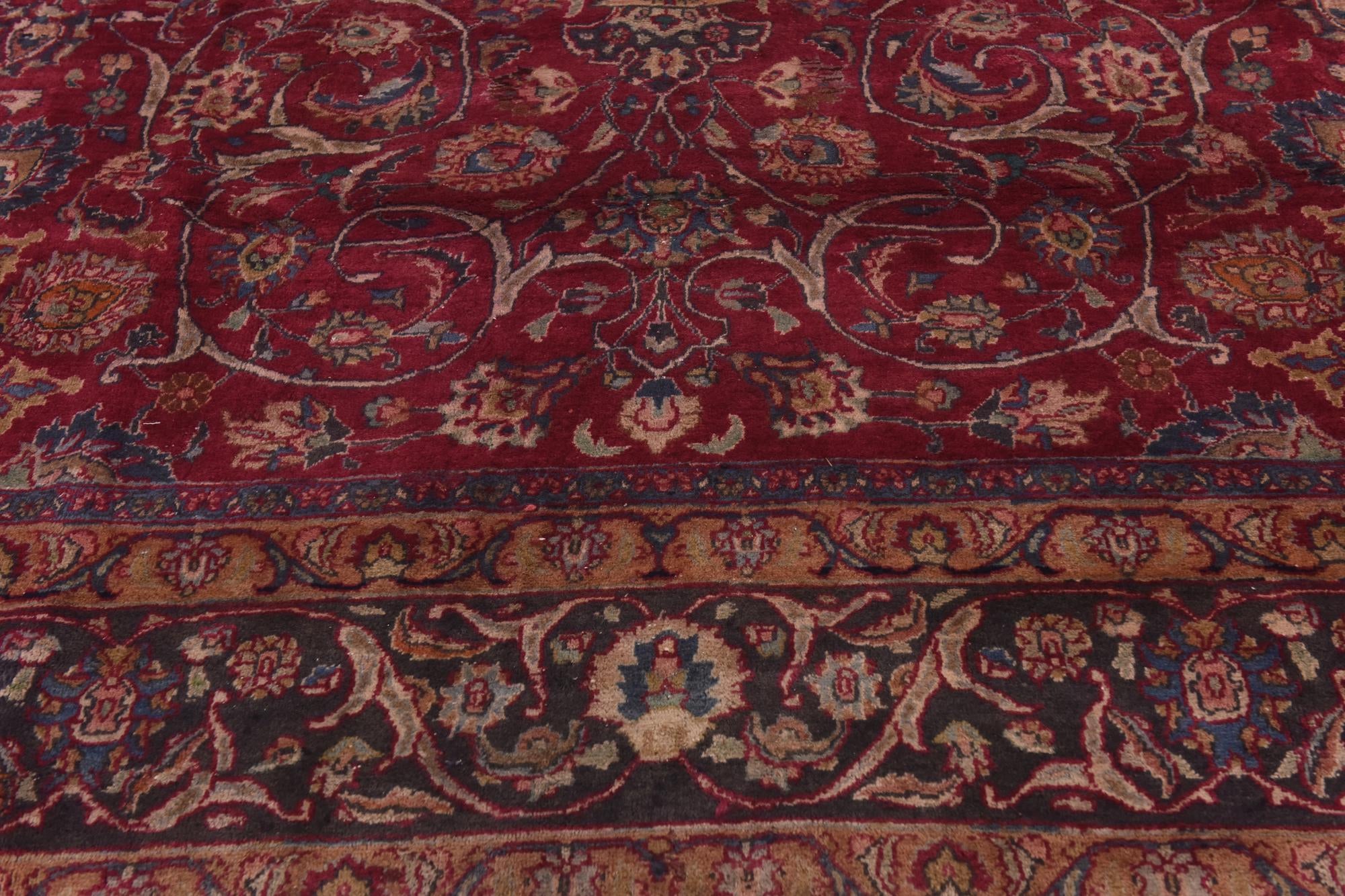 9' 9 x 12' 10 Hand Knotted Kashmar Persian Wool Rug