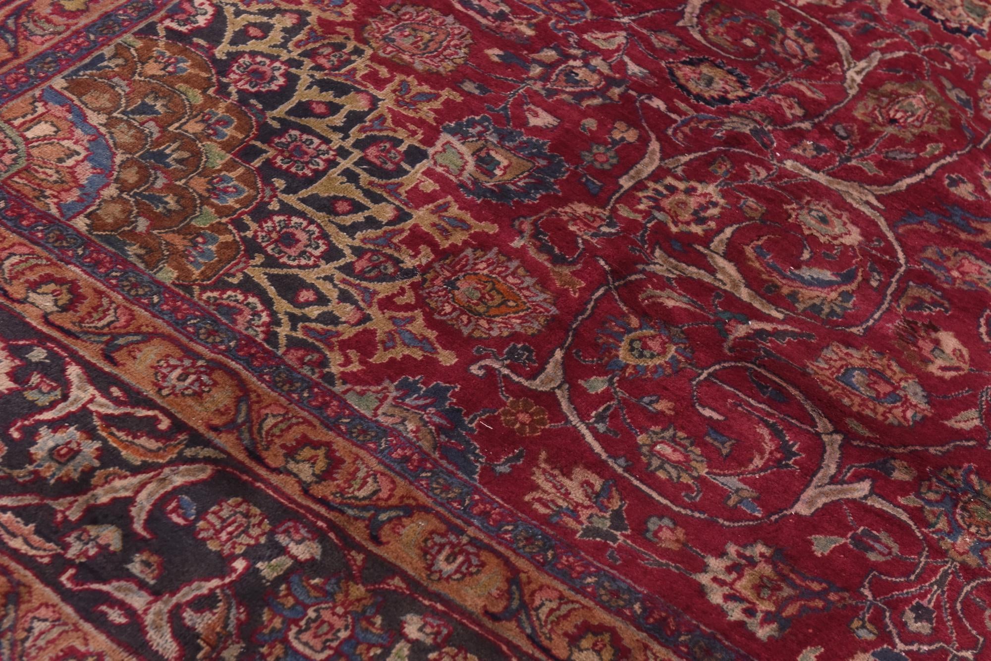 9' 9 x 12' 10 Hand Knotted Kashmar Persian Wool Rug