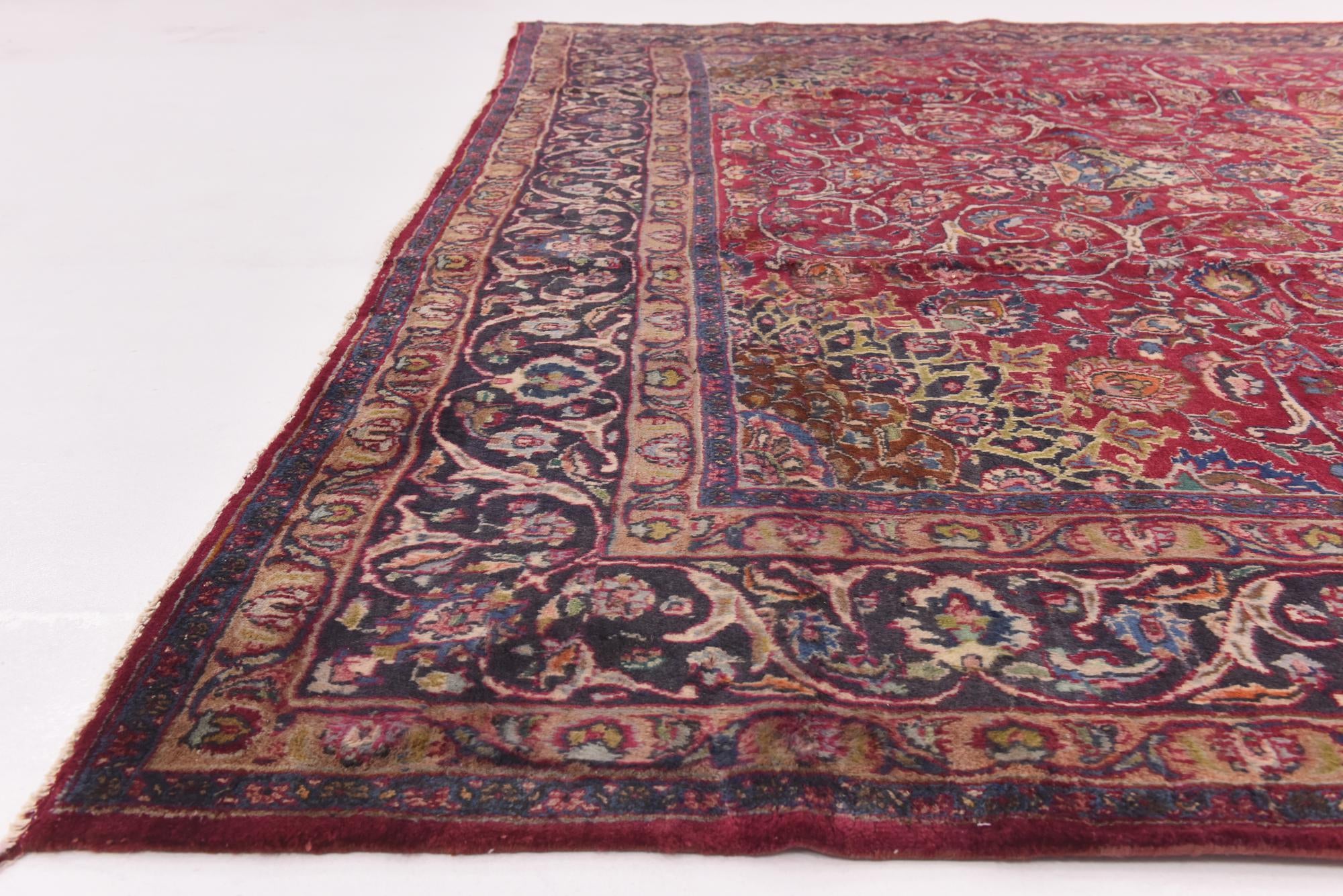 9' 9 x 12' 10 Hand Knotted Kashmar Persian Wool Rug