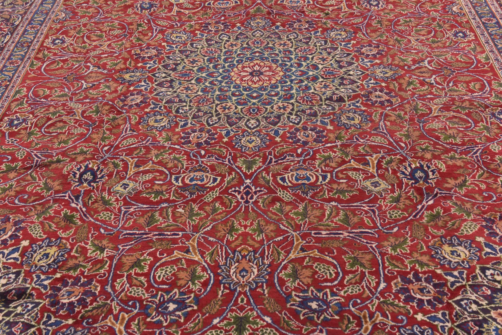 9' 8 x 12' 7 Hand Knotted Kashmar Persian Wool Rug