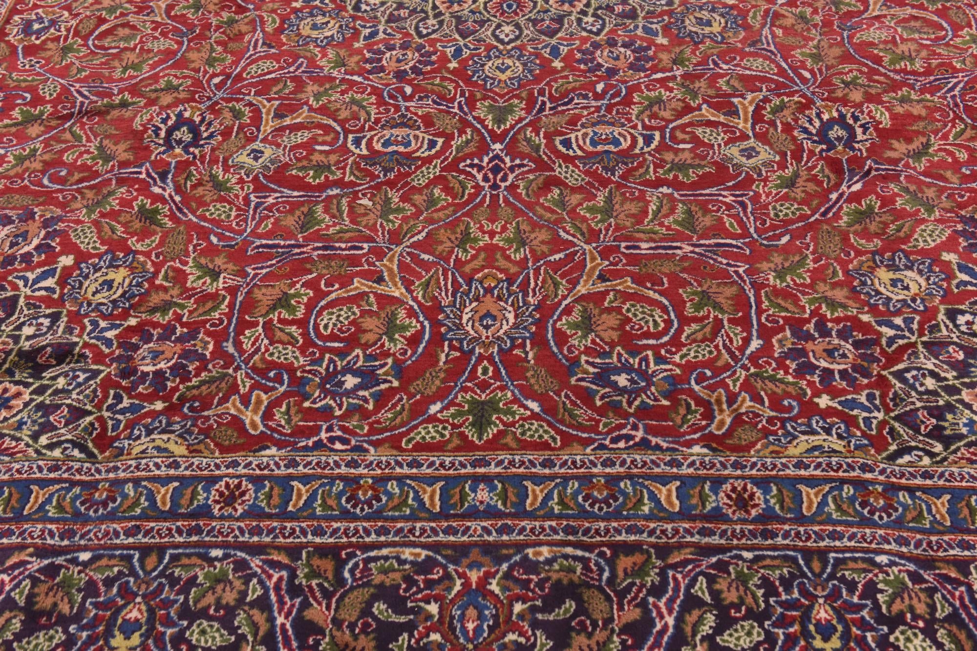 9' 8 x 12' 7 Hand Knotted Kashmar Persian Wool Rug