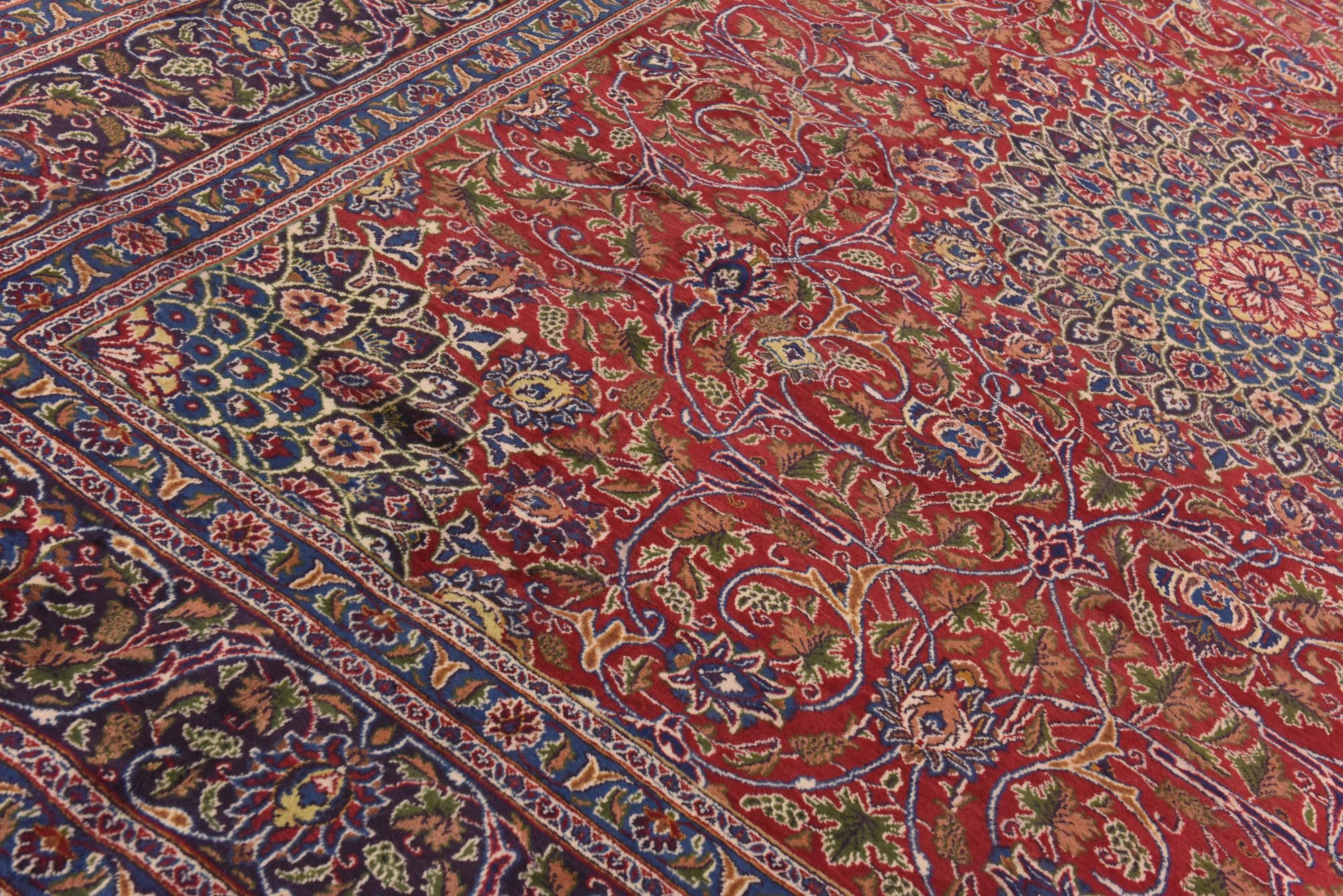9' 8 x 12' 7 Hand Knotted Kashmar Persian Wool Rug