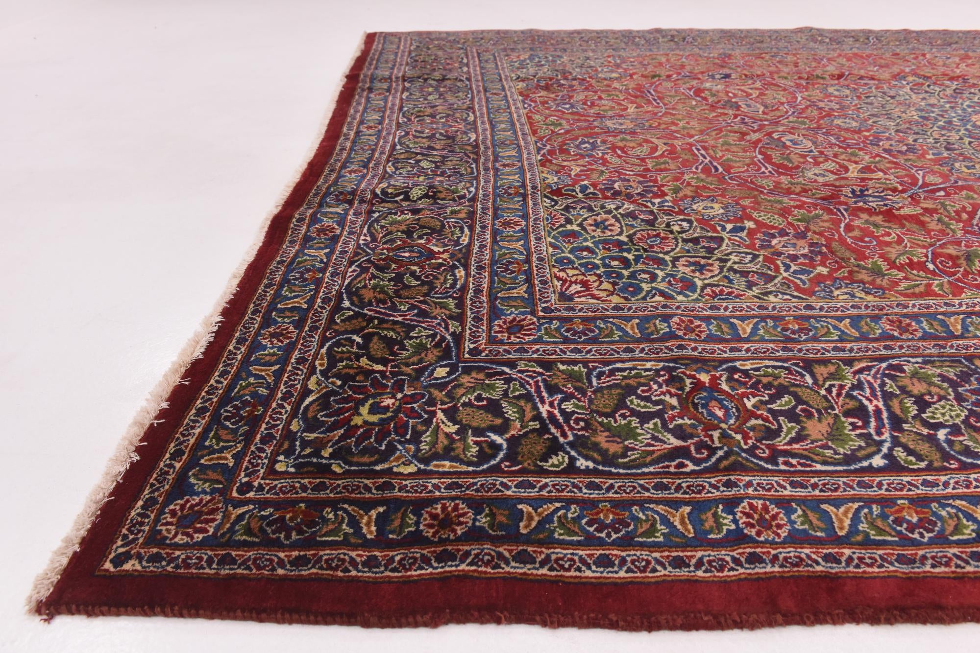 9' 8 x 12' 7 Hand Knotted Kashmar Persian Wool Rug