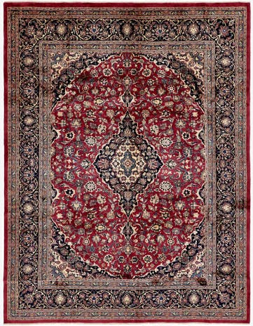9' 8 x 12' 7 Hand Knotted Kashmar Persian Wool Rug