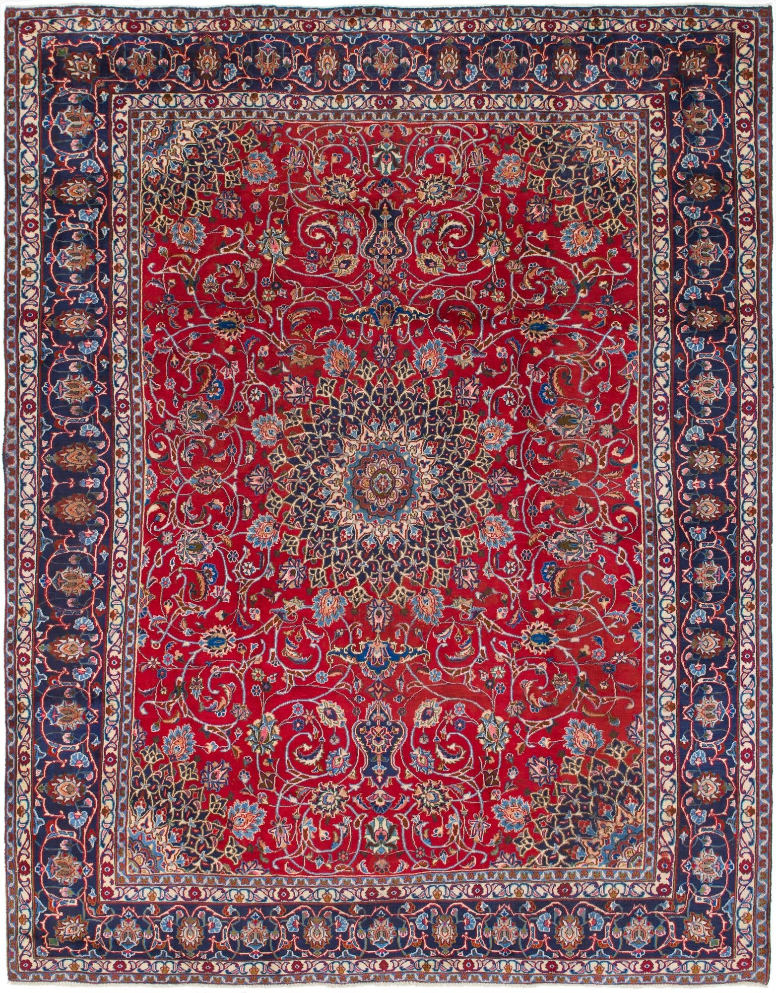 9' 3 x 12' 3  Hand Knotted Kashmar Persian Wool Rug
