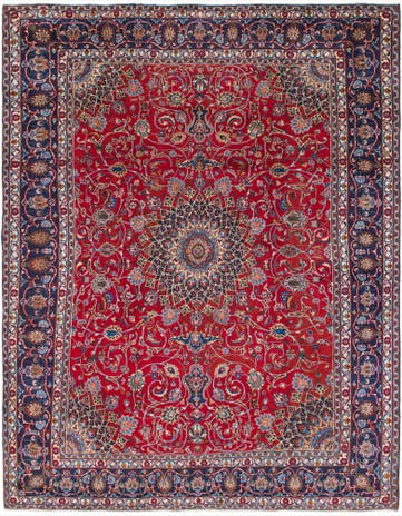 9' 3 x 12' 3 Hand Knotted Kashmar Persian Wool Rug