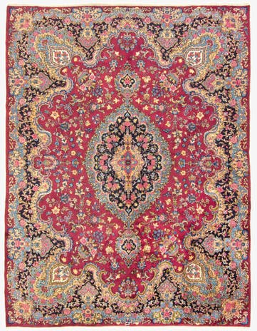 9' 10 x 12' 8 Hand Knotted Kashmar Persian Wool Rug