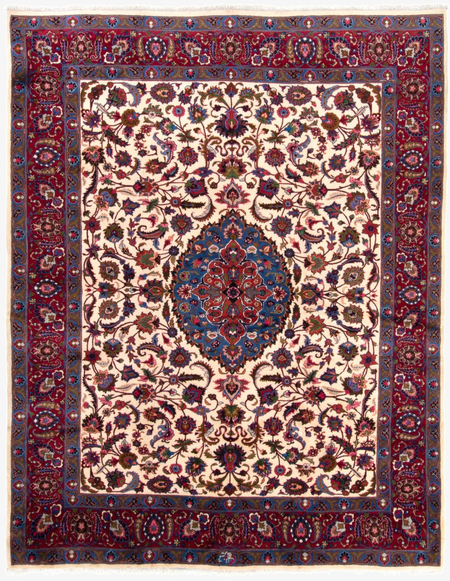 9' 11 x 12' 8  Hand Knotted Kashmar Persian Wool Rug