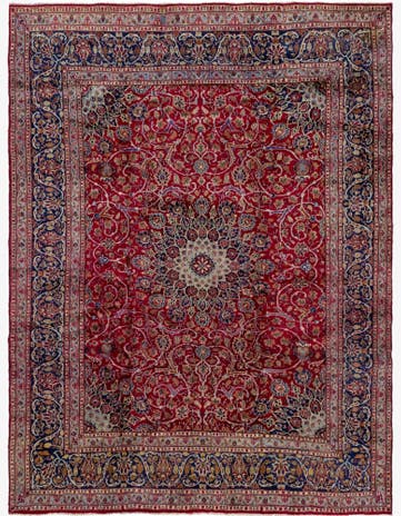 9' 3 x 12' 2 Hand Knotted Kashmar Persian Wool Rug