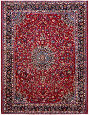9' 8 x 12' 8 Hand Knotted Kashmar Persian Wool Rug