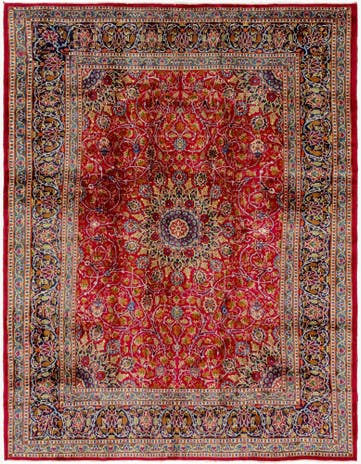 9' 9 x 12' 9 Hand Knotted Kashmar Persian Wool Rug