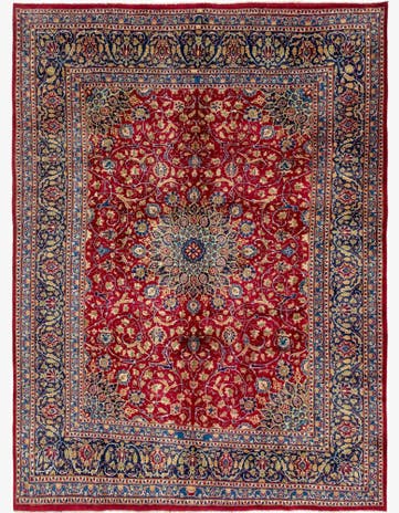 9' 7 x 13' Hand Knotted Kashmar Persian Wool Rug