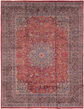 9' 8 x 12' 7 Hand Knotted Kashmar Persian Wool Rug
