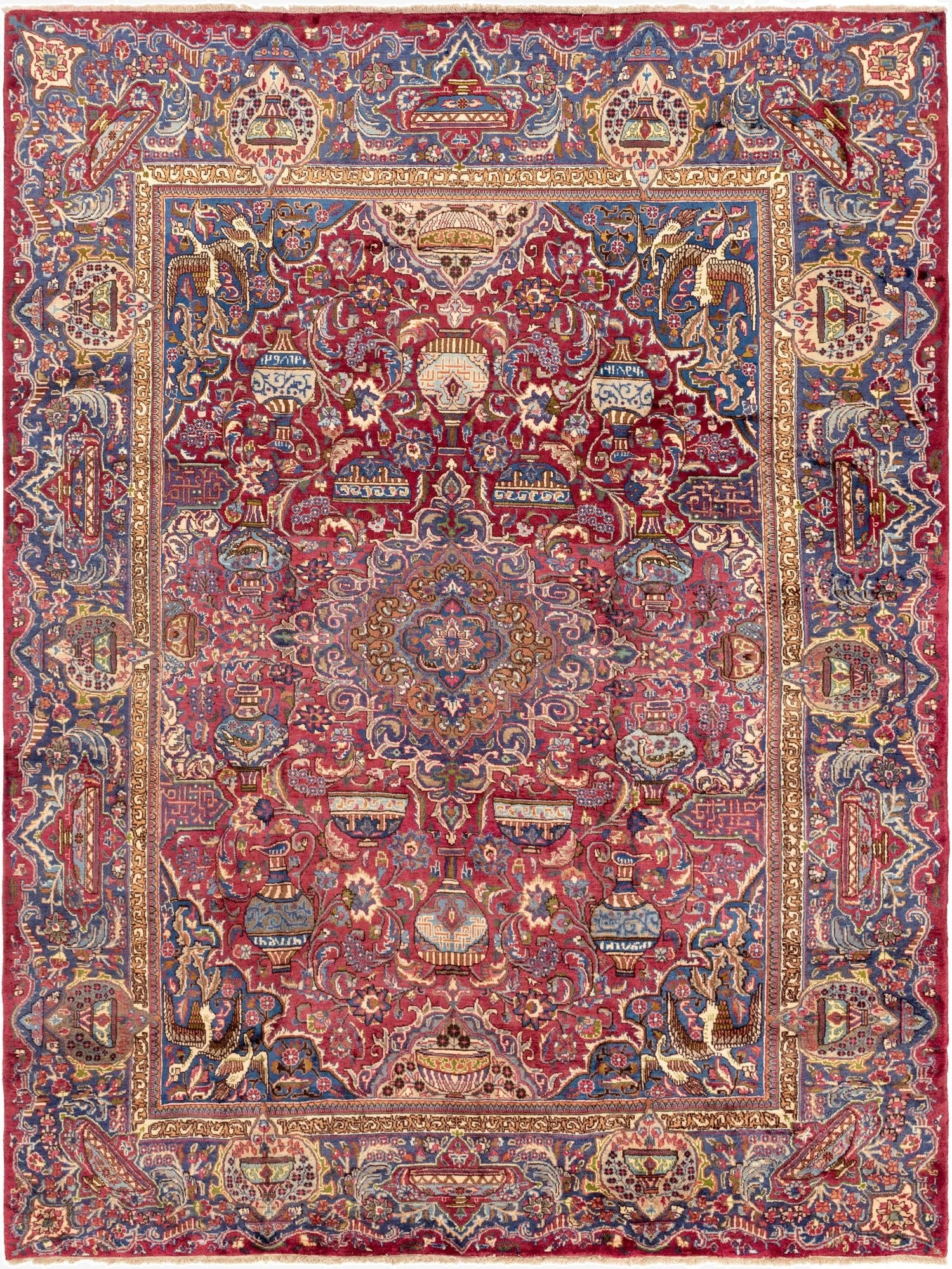 9' 9 x 12' 9  Hand Knotted Kashmar Persian Wool Rug