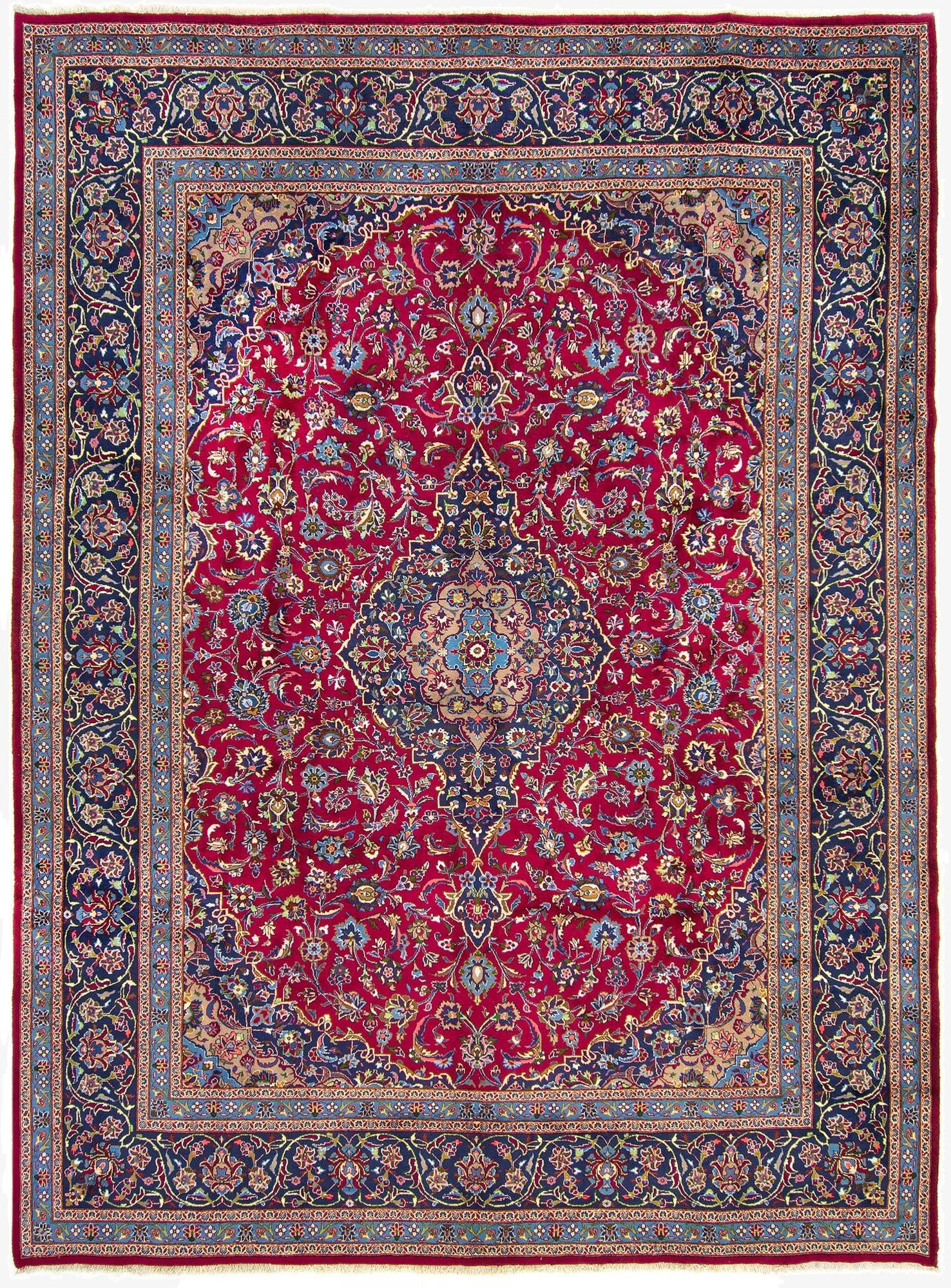 9' 11 x 13' 2  Hand Knotted Kashmar Persian Wool Rug