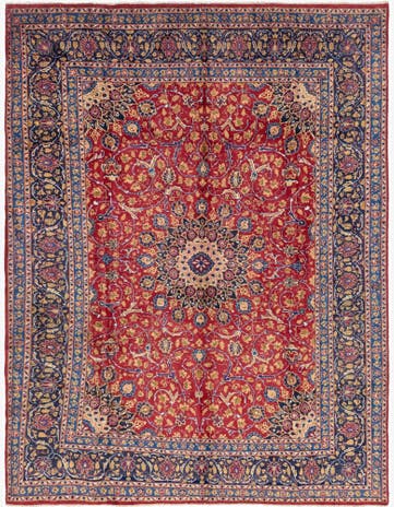 10' x 13' 2 Hand Knotted Kashmar Persian Wool Rug
