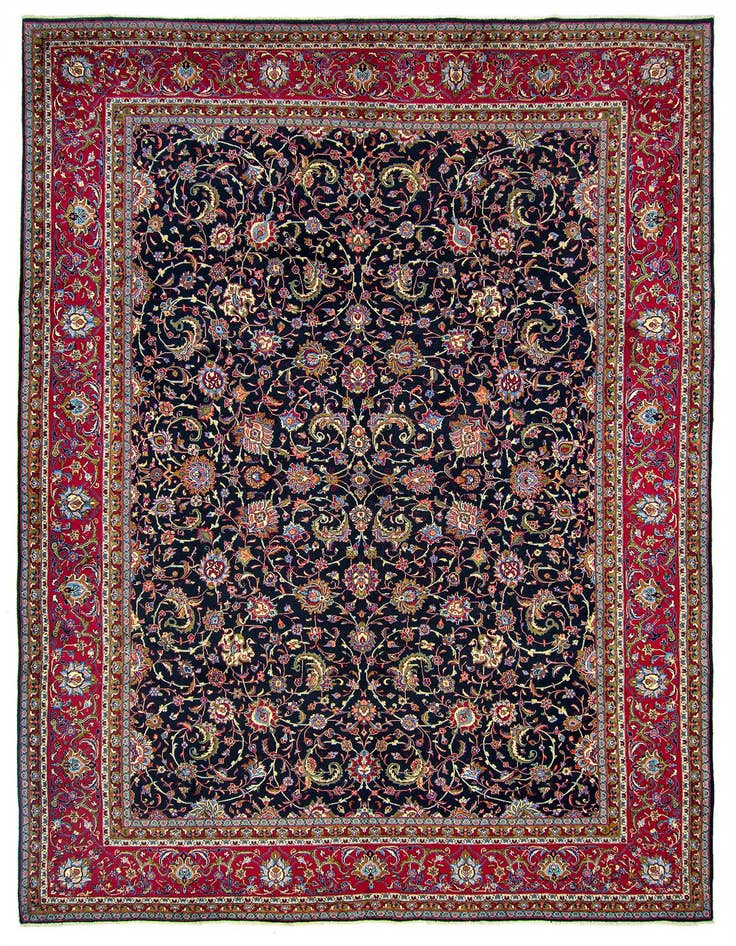 Detail image of 9' 9 x 13' 5 Hand Knotted Kashmir Persian Wool Rug