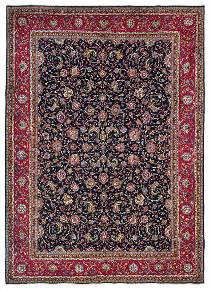 Detail image of 9' 9 x 13' 5 Hand Knotted Kashmir Persian Wool Rug