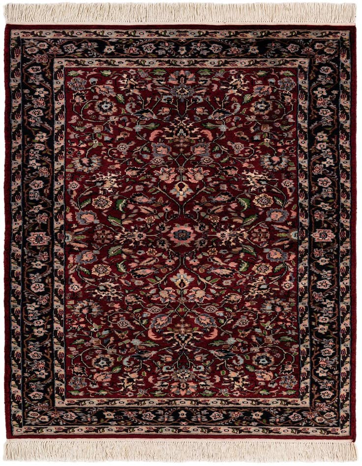 Detail image of 3' 2 x 5' 4 Hand Knotted Kashmir Oriental Wool Rug