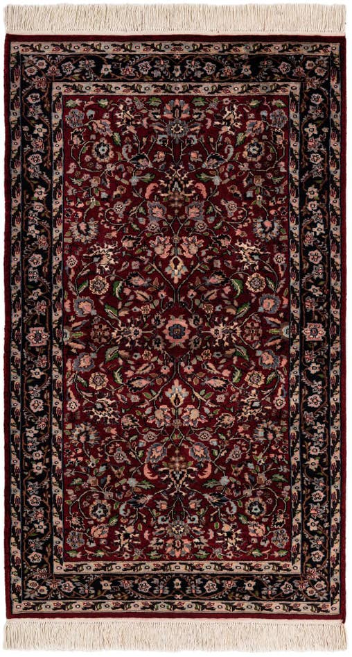Detail image of 3' 2 x 5' 4 Hand Knotted Kashmir Oriental Wool Rug