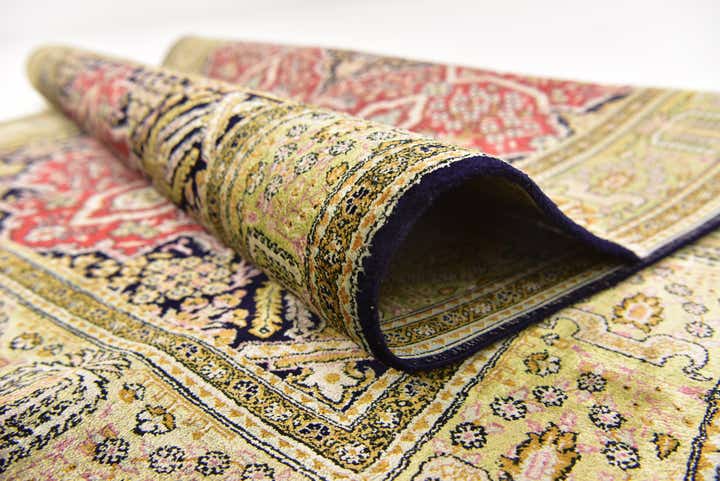 3' 7 x 5' 3 Hand Knotted Kashmir Oriental Wool Rug