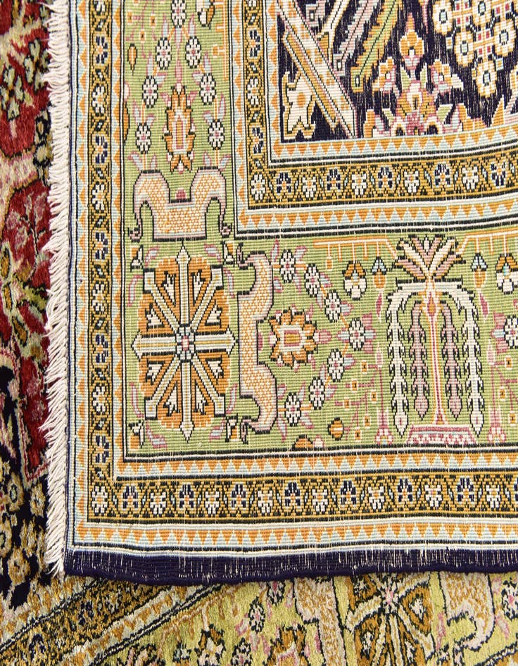 Detail image of 3' 7 x 5' 3 Hand Knotted Kashmir Oriental Wool Rug