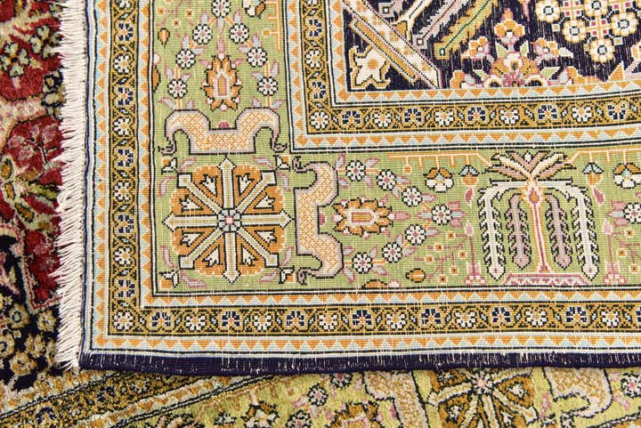 3' 7 x 5' 3 Hand Knotted Kashmir Oriental Wool Rug