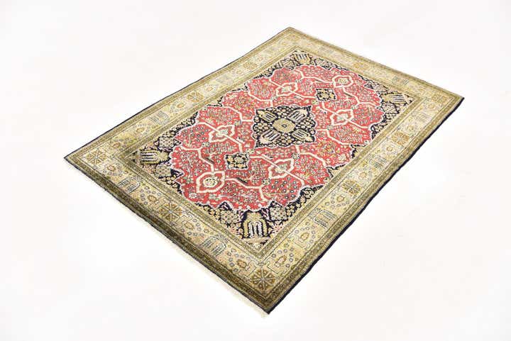 3' 7 x 5' 3 Hand Knotted Kashmir Oriental Wool Rug