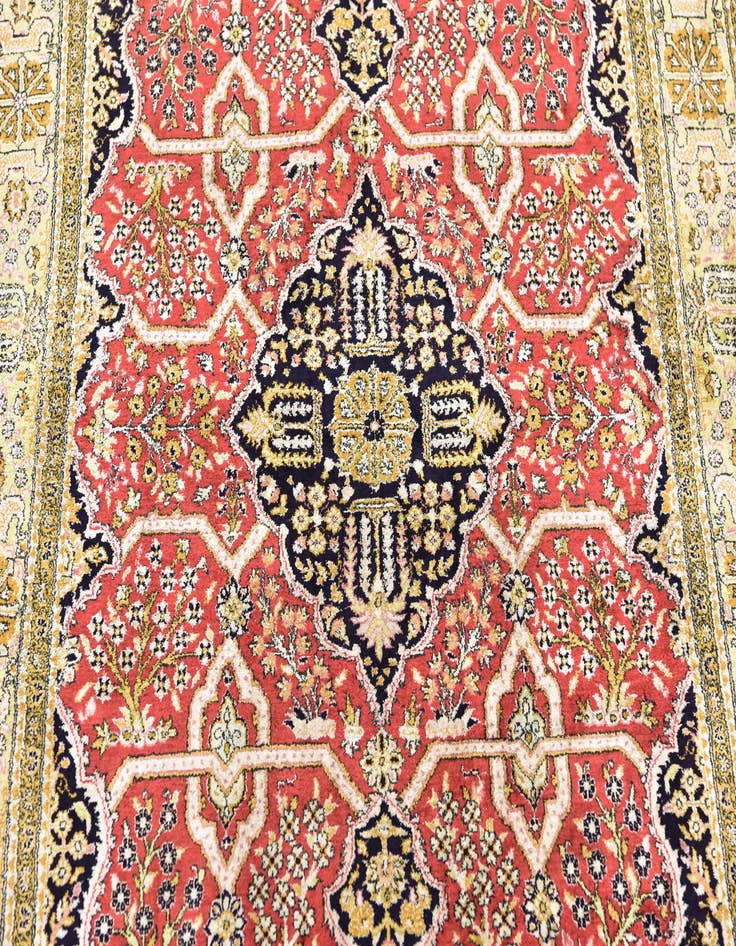 Detail image of 3' 7 x 5' 3 Hand Knotted Kashmir Oriental Wool Rug