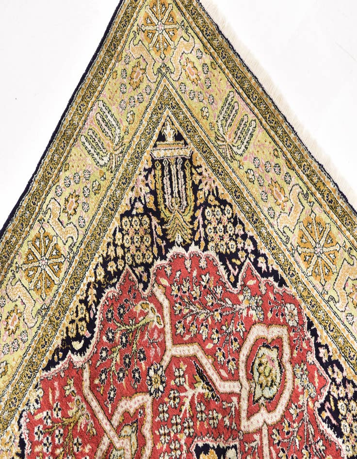 Detail image of 3' 7 x 5' 3 Hand Knotted Kashmir Oriental Wool Rug
