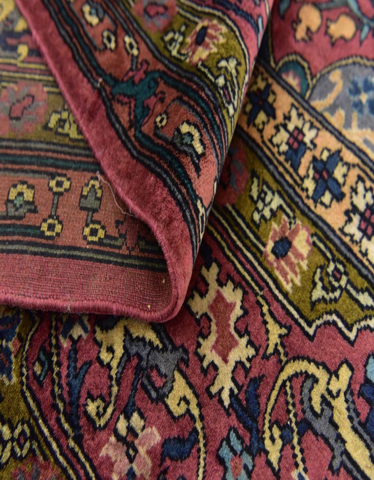 Detail image of 6' 4 x 9' 6 Hand Knotted Kashmir Oriental Wool Rug